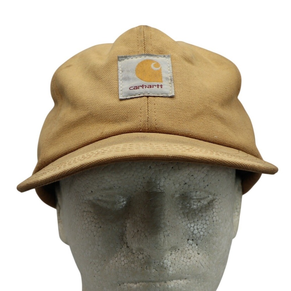 Vintage 80s Carhartt Duck Canvas Hat Mens S Ear Flaps Quilted Lining Winter Work